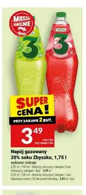 Twój Market Napój gazowany Zbyszko 3 Cytryna 20% soku oferta