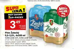 Twój Market Piwo bezalkoholowe Žatecký Světlý Ležák 4-pak oferta