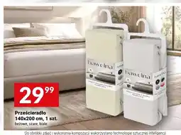 Twój Market Prześcieradło bawełniane z gumką 140x200 cm beżowe oferta