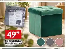 Twój Market Puf Velvet składany 38x38x38 cm oferta