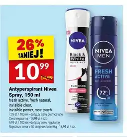 Twój Market Antyperspirant Nivea Spray Invisible Clear oferta