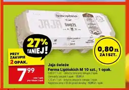 Twój Market Jaja świeże Ferma Lipińskich M 10 szt oferta
