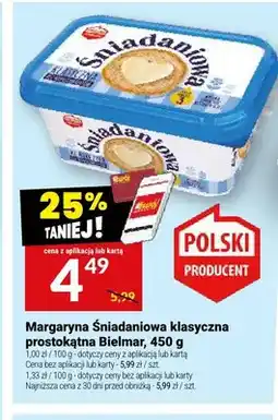 Twój Market Margaryna Śniadaniowa klasyczna prostokątna Bielmar oferta