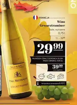 Polomarket Wino białe Gewurztraminer wytrawne Paul Mittnacht oferta