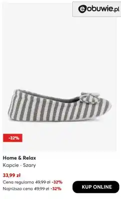 eobuwie Kapcie szary Home & Relax oferta