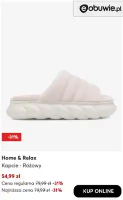 eobuwie Kapcie różowe Home & Relax oferta