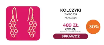 Kolczyki złoto 333 KL-003586 Briju
