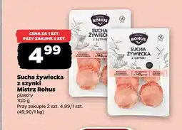 Netto Sucha żywiecka z szynki plastry Mistrz Rohus oferta