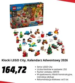 Media Markt Klocki LEGO City Kalendarz adwentowy 2026 oferta