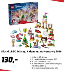 Media Markt Klocki LEGO Disney Kalendarz Adwentowy 2026 oferta