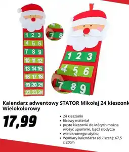 Media Markt Kalendarz adwentowy Stator Mikołaj 24 kieszonki wielokolorowy oferta