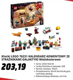 Media Markt Klocki LEGO 76231 Kalendarz adwentowy ze Strażnikami Galaktyki wielokolorowe oferta