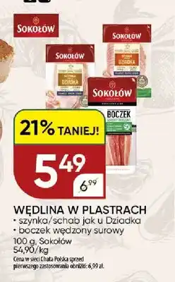 Chata Polska Wędlina w plastrach szynka jak u Dziadka Sokołów oferta