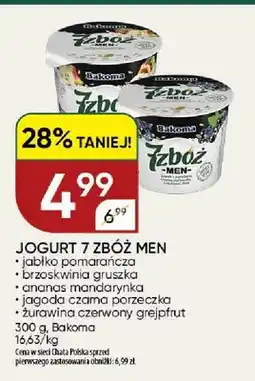 Chata Polska Jogurt 7 Zbóż Men brzoskwinia gruszka Bakoma oferta