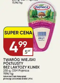 Chata Polska Twaróg wiejski półtłusty bez laktozy klinek Piątnica oferta