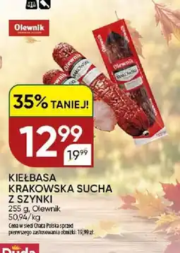 Chata Polska Kiełbasa krakowska sucha z szynki Olewnik oferta
