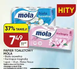 Chata Polska Papier toaletowy Mola biała bawełna 8-pak oferta