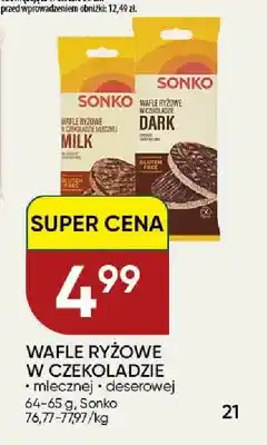 Chata Polska Wafle ryżowe w czekoladzie mlecznej Sonko oferta