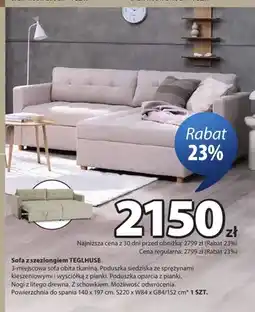 JYSK Sofa z szezlongiem Teglhuse oferta