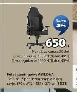 JYSK Fotel gamingowy Abildaa oferta