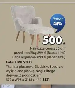 JYSK Fotel Hvilsted z podnóżkiem oferta