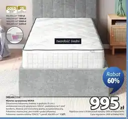 JYSK Materac sprężynowy Mora 80x200 cm Dreamzone oferta