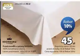 JYSK Prześcieradło z satyny Sandra 150x250 cm Kronborg oferta
