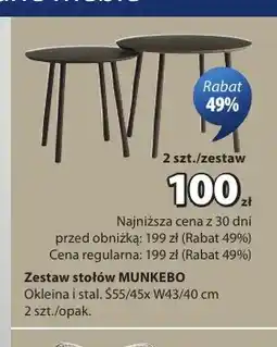 JYSK Zestaw stołów Munkebo oferta