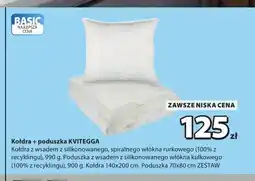 JYSK Zestaw kołdra + poduszka Kvitegga oferta