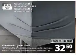 JYSK Prześcieradło z gumką Jenny 90x200x35 cm oferta