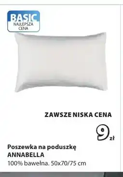JYSK Poszewka na poduszkę Annabella 50x70/75 cm oferta
