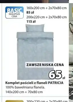 JYSK Komplet pościeli z flaneli Patricia 140x200 cm + 70x80 oferta
