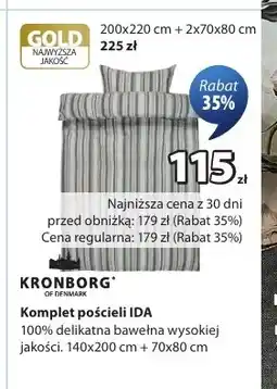 JYSK Komplet pościeli Ida 140x200 cm + 70x80 cm Kronborg oferta