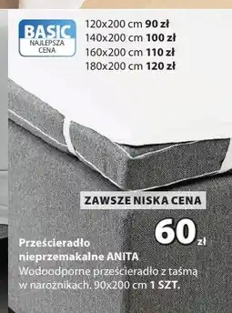 JYSK Prześcieradło nieprzemakalne Anita 90x200 cm oferta