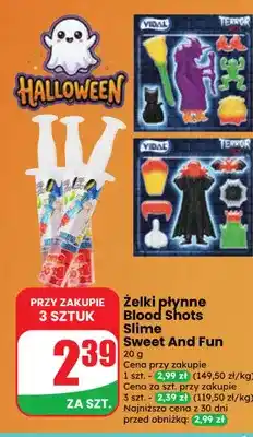 Dino Żelki płynne Blood Shots Slime Sweet And Fun oferta