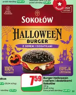 Dino Burger Halloween z serem i dodatkami Sokołów oferta