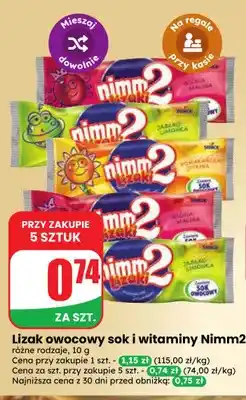 Dino Lizak owocowy sok i witaminy Nimm2 oferta