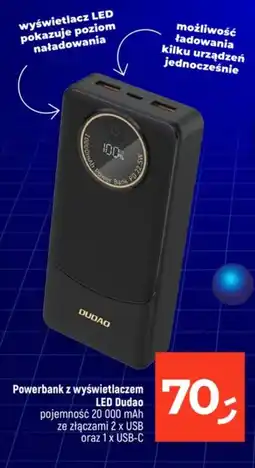 Dealz Powerbank z wyświetlaczem LED Dudao oferta