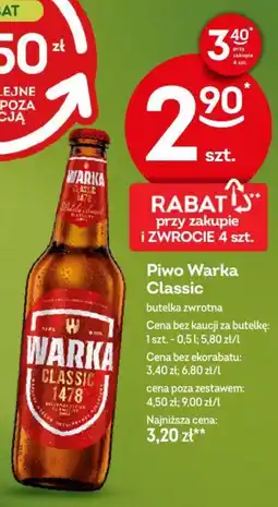 Żabka Piwo Warka Classic oferta