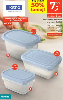 Dealz Zestaw pojemników Rotho Sunshine oferta