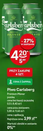 Żabka Piwo Carlsberg Premium Pilsner oferta