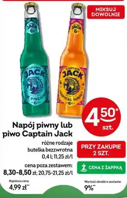 Żabka Napój piwny lub piwo Captain Jack oferta