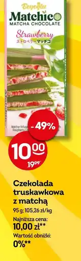 Żabka Czekolada truskawkowa z matchą oferta