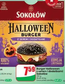 Dino Burger Halloween z serem i dodatkami Sokołów oferta