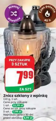 Dino Znicz szklany z wpinką oferta