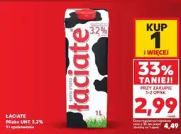 Kaufland ŁACIATE Mleko UHT 3,2% 1l opakowanie oferta