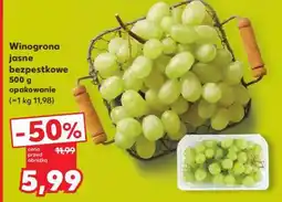 Kaufland Winogrona jasne bezpestkowe 500 g opakowanie oferta