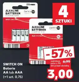 Kaufland SWITCH ON Baterie AA lub AAA oferta