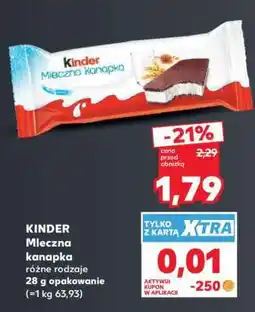Kaufland Kinder Mleczna Kanapka oferta