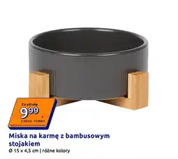 Action Miska na karmę z bambusowym stojakiem oferta